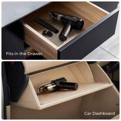 9000Pa Turbo Suction Cleaner | Cordless & Compact Design | Dual Function for Car, Home, Office & portable usesu